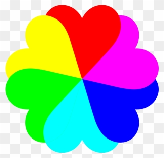 Herz6colors - Heart Color Wheel Clipart