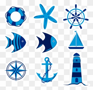 Elements Of The Sea Nautical Decal - Osmussaar Clipart
