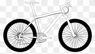 Mountain Bike Drawing Easy Clipart