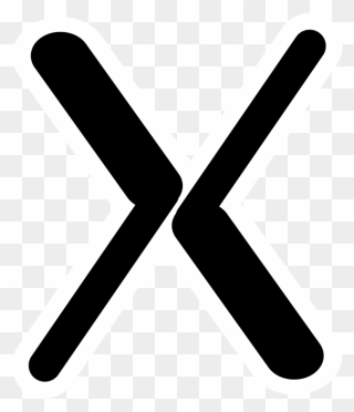 Symbol,hand,logo - Letra X En Png Clipart