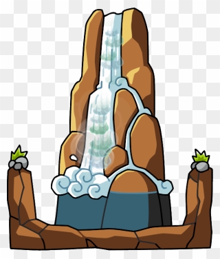 Waterfall Clipart River - Scribblenauts Waterfall - Png Download