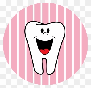 Dental Clipart First Tooth, Dental First Tooth Transparent - Clip Art Tooth Pink - Png Download