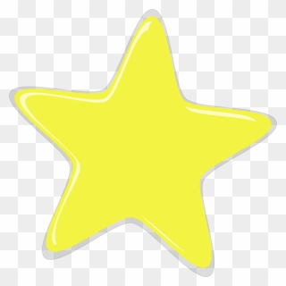 Yellow Star Clip Art At Clker - Star With Black Background Clipart - Png Download