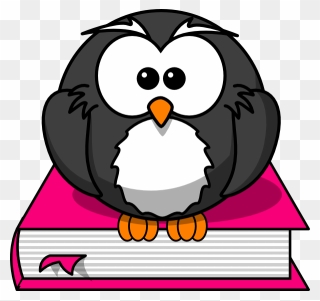 Owl Book Clipart - Owl On Book Clipart - Png Download