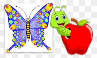 Calverley C Of E - Butterfly Cartoon For School Clipart