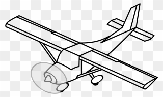 Jet Clipart Stunt Plane, Jet Stunt Plane Transparent - Drawn Single Engine Plane - Png Download