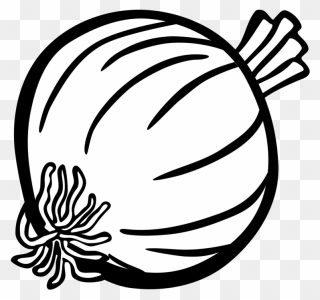 White Onion Drawing Vegetable Computer Icons Cc0 - Onion Clipart Black And White - Png Download