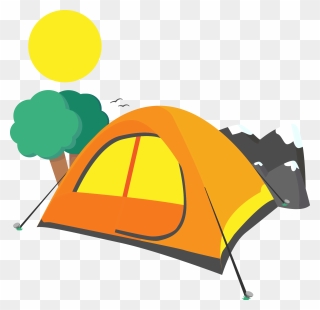 Camping Tent Computer File - Cartoon Camping Tent Clipart