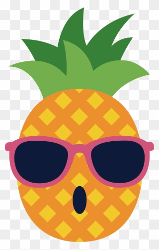 Vector Of Spectacles Glasses Pineapple Download Free - Pineapple With Sunglasses Png Clipart