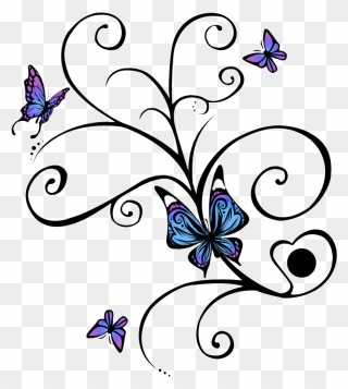 Butterfly Tattoo Designs Png Clipart - Butterfly Tattoo Designs Transparent Png