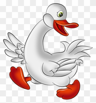 Ducks Clipart Pond Drawing - Cartoon Goose Png Transparent Png