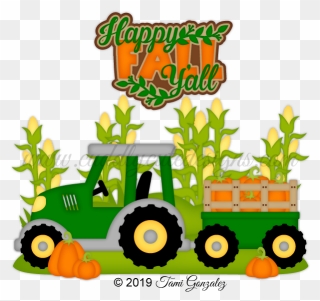 Tractor With Pumpkins Clipart
