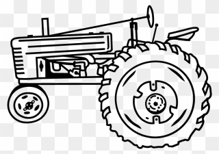 Tractor108 - Line Art Clipart