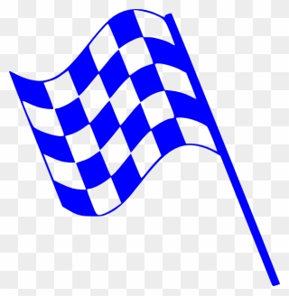 Blue Checkered Flag Png Clipart