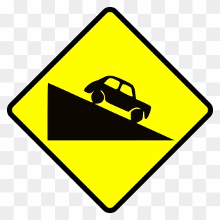 Steep Descent Road Sign Clipart
