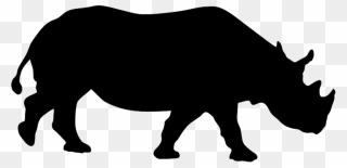 Animal Silhouettes Hippopotamus Drawing Clip Art - Lion Silhouette - Png Download