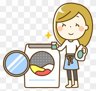 Laundry Woman Clipart - Do The Laundry Cartoon - Png Download