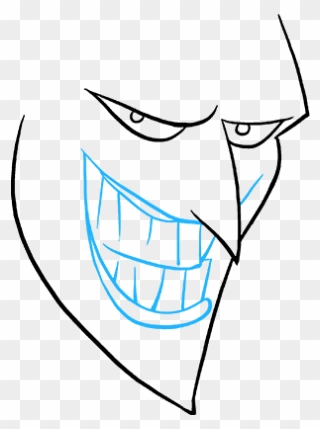 How To Draw The Joker - Line Art Clipart