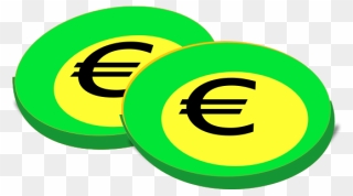 Illustration Of Green Euro Coins - Euro Coin Clipart - Png Download