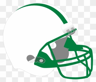 Green And White Helmet Clip Art - Green And White Football Helmet - Png Download