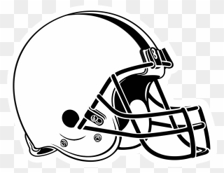 Cleveland Browns Helmet Black And White Clipart Jpg - Cleveland Browns Logo White - Png Download