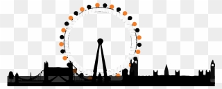 London Eye Drawing Clip Art - London Ferris Wheel Png Transparent Png