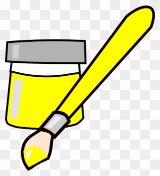 Yellow Paint Brush Clipart , Png Download - Yellow Paint Clipart Transparent Png
