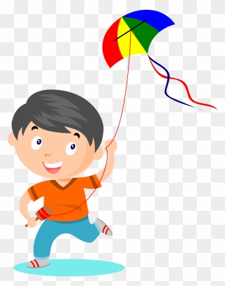 Boy With A Kite Clipart - Happy Makar Sankranti 2020 - Png Download