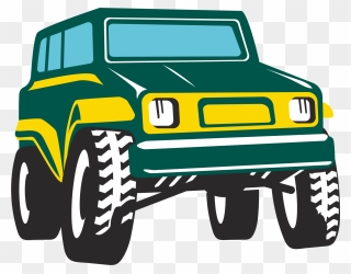 Hummer Clipart Yellow Jeep - Jeep Cartoon Png Transparent Png