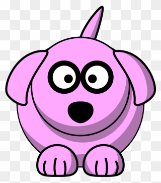 Pink Cartoon Dog Svg Clip Arts - Clip Art Animals - Png Download