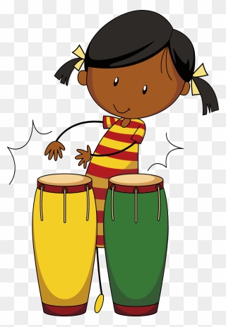 Africa Clipart African Drummer - African Drumming Clipart - Png Download
