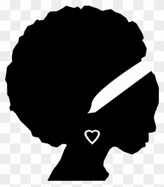 African American Black Clip Art - Black Girl Silhouette - Png Download