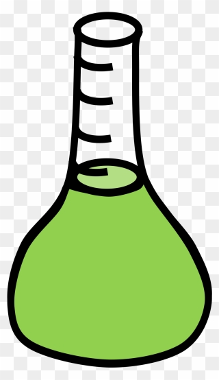 Erlenmeyer Flask With Liquid - Clip Art Chemistry Flask - Png Download
