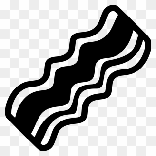 Png File Svg Bacon Clipart Black And White - Bacon Clipart Black And White Transparent Png