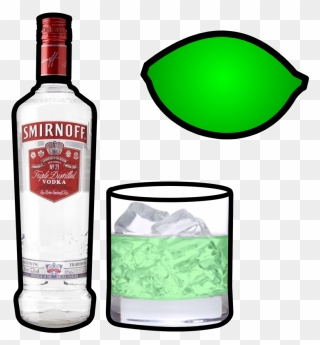 Drinking Clipart Vodka, Drinking Vodka Transparent - Smirnoff Vodka Blue No. 57 100@ - Png Download