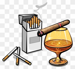 Graphic Royalty Free Download Alcohol Stock Photography - Cigaretes And Alcohol Poster Clipart