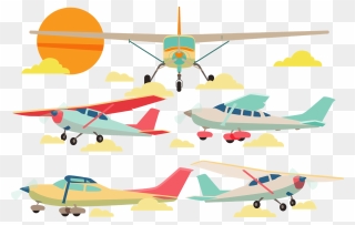 Aircraft Vector Light - Cessna Plane Vector Clipart