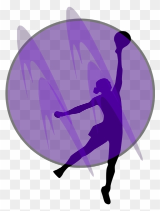 Netball Lilac Svg Clip Arts - Transparent Girl Basketball Silhouette - Png Download