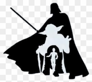 Transparent Darth Vader Silhouette - Silhouette Star Wars Clipart - Png Download