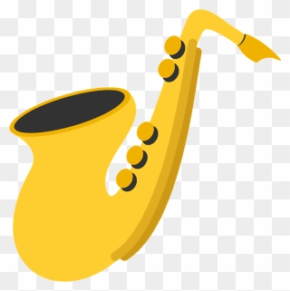 Saxophone Emoji Clipart - Emojis De Instrumentos Musicales - Png Download