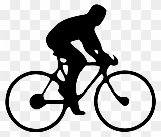Banner Free Clipart Bicycle Rider - Bike Rider Silhouette Png Transparent Png