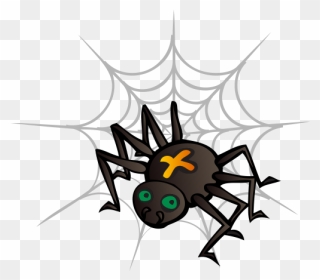 Spider Web Silhouette Halloween - Spider Web Vector Png Clipart