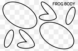 Amphibian Drawing Body Transparent Png Clipart Free - Frog Template Black And White