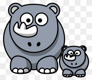 Picture Transparent Download Baby Rhino Clipart - Cartoon Rhino - Png Download