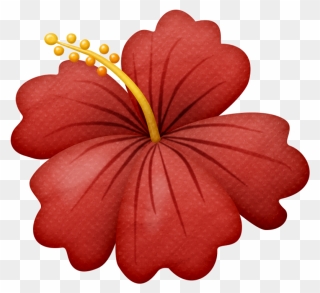 Hibiscus Clipart Beachy - Drawing Of One Flower - Png Download