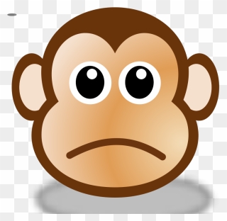 Sad Monkey Face 3 Png Icons - Easy Cartoon Monkey Face Clipart