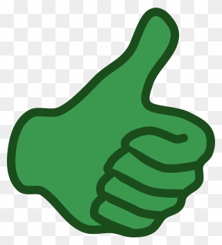 Thumbs Up Clipart - Green Thumbs Up Clip Art - Png Download