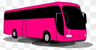 Travel Trip Bus Svg Clip Arts - Pink Bus In Savvy Boook - Png Download