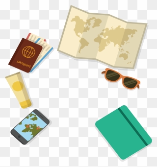 Transparent Passport Clipart - Travel Map Vector Png