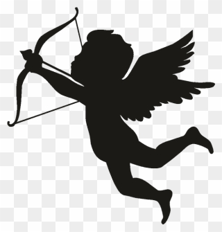 Cupid Silhouette Vector Graphics Image Clip Art - Cupid Silhouette Png Transparent Png